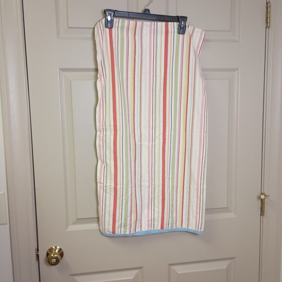 Ralph Lauren Pillowcase 100% Cotton Striped Red Yellow Blue Vintage Harbor View - Picture 1 of 5